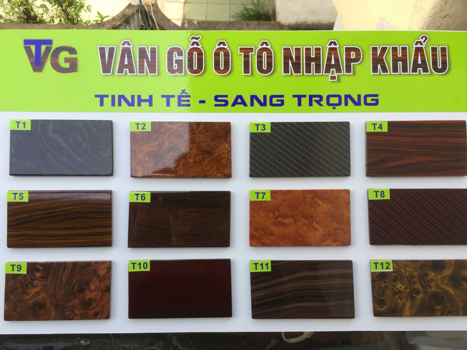 Sơn vân gỗ nội thất xe ô tô